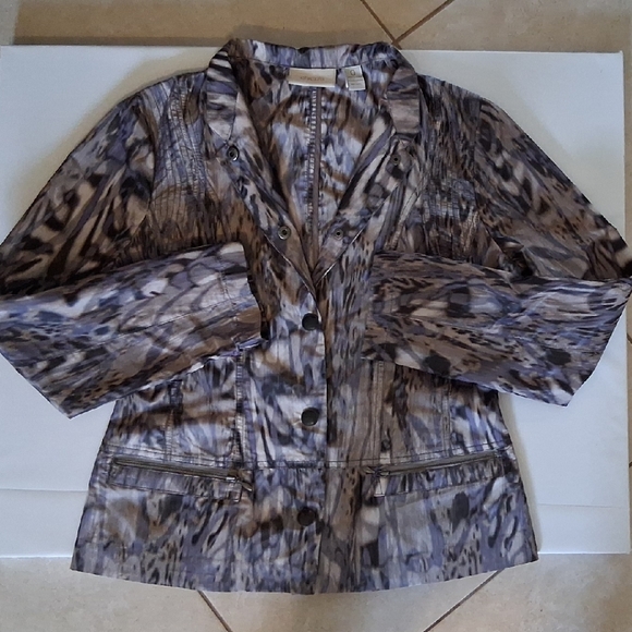 Chico's Abstract Pattern Lightweight Jacket - Picture 1 of 8